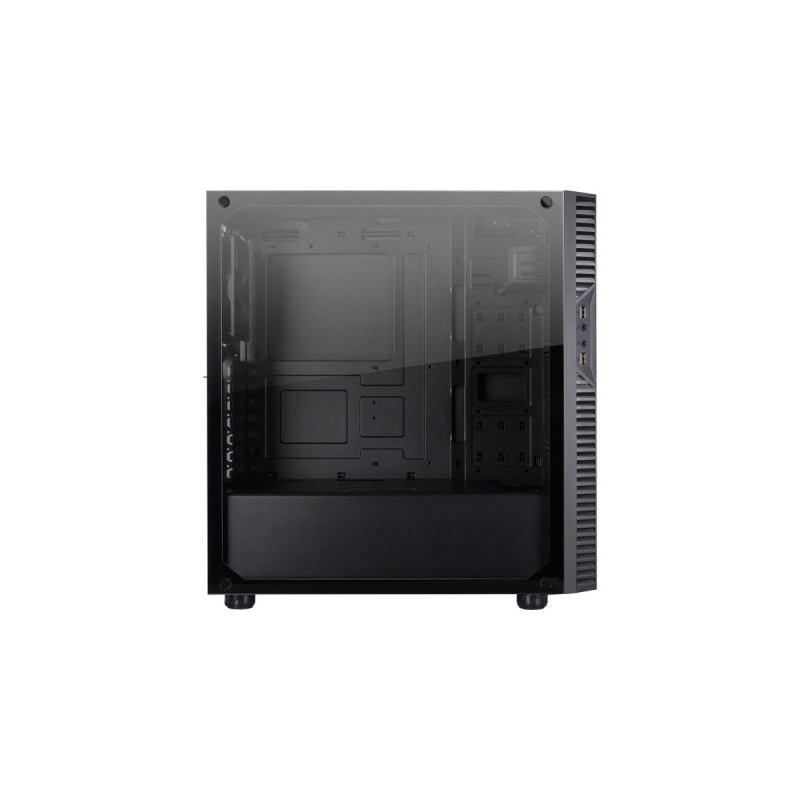 SilverStone PS14-E, Tower-Gehäuse(schwarz, Seitenteil aus gehärtetem Glas)