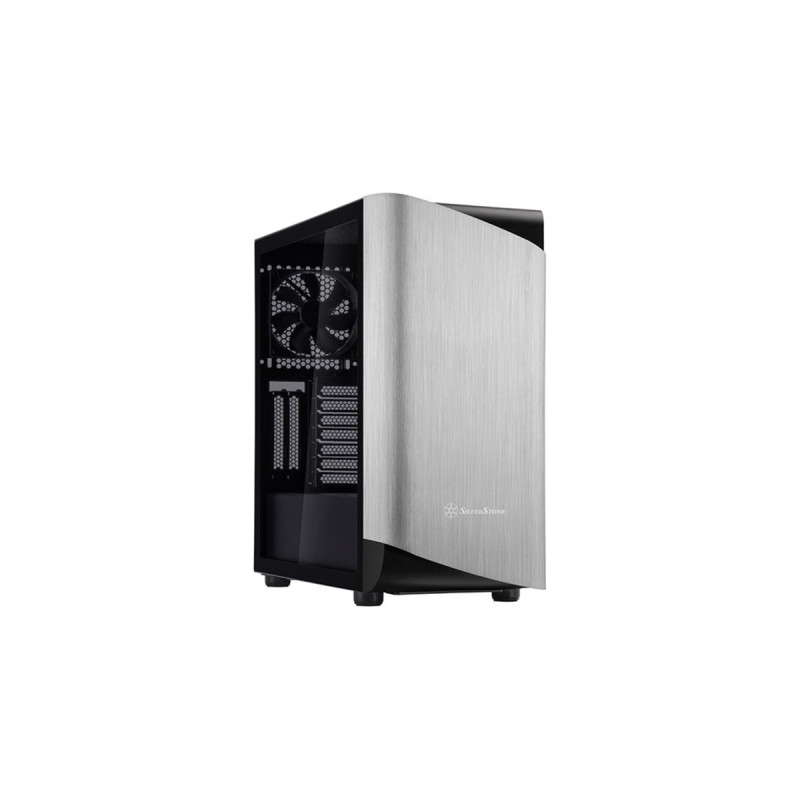 SilverStone SETA A1, Tower-Gehäuse(schwarz/silber, Seitenblende aus Hartglas)