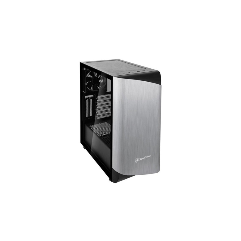 SilverStone SETA A1, Tower-Gehäuse(schwarz/silber, Seitenblende aus Hartglas)