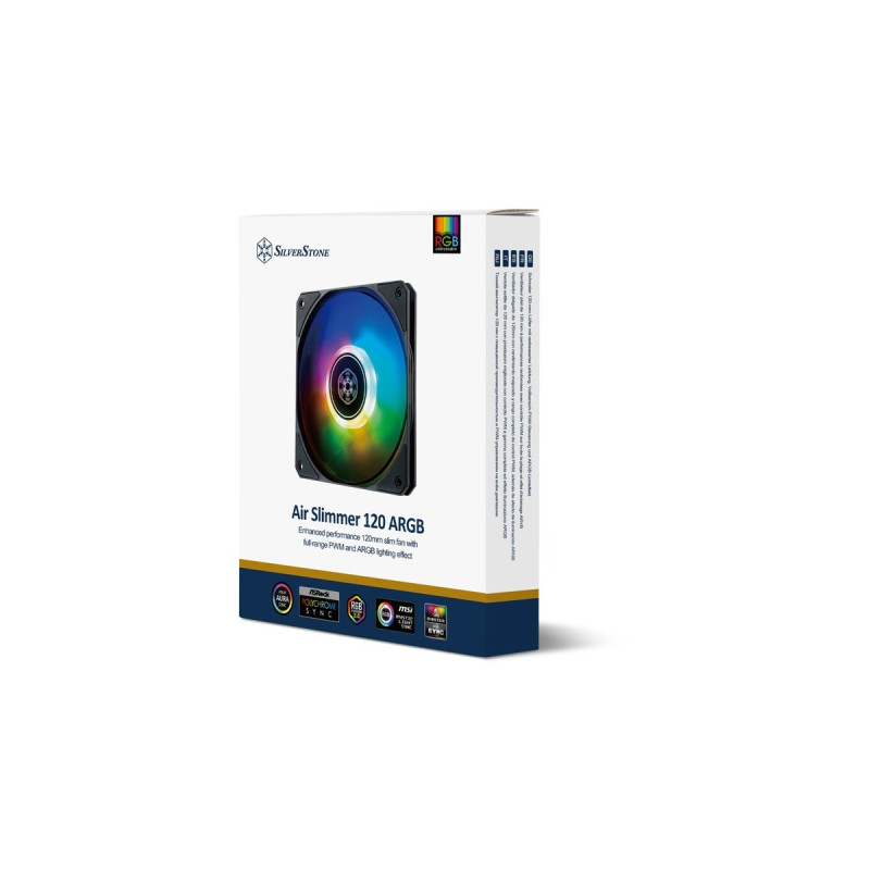 SilverStone SST-AS120B-ARGB 120x120 15, Gehäuselüfter(schwarz/transparent)