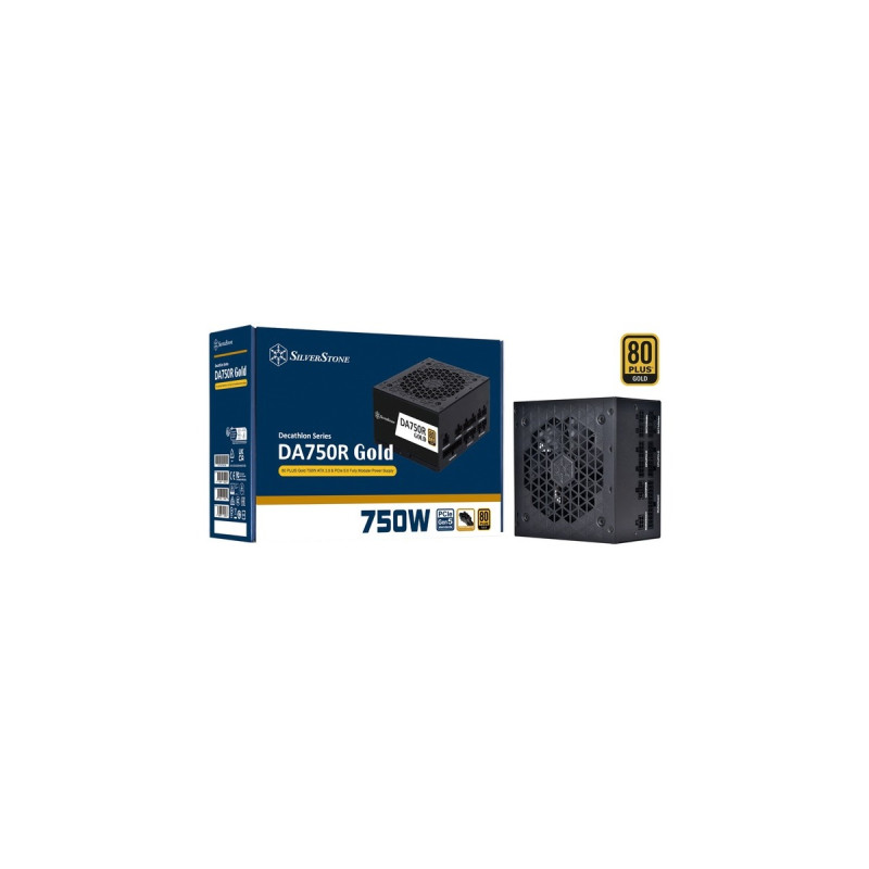 SilverStone SST-DA750R-GM 750W, PC-Netzteil(schwarz, 1x 12VHPWR, 4x PCIe, Kabel-Management, 750 Watt)