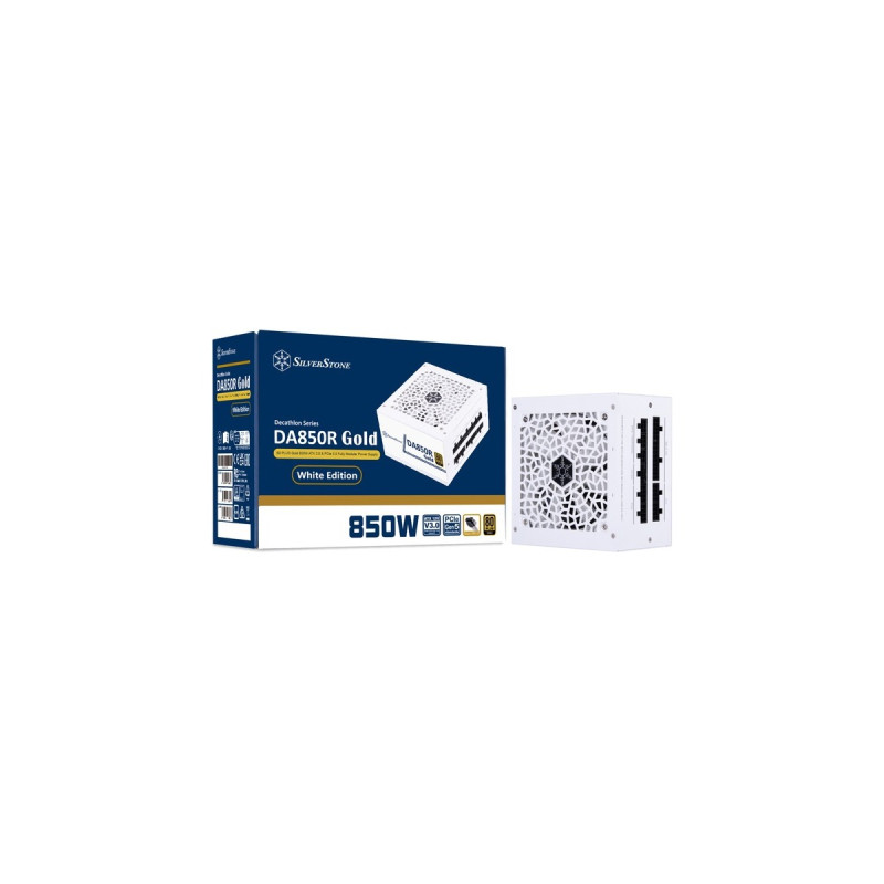 SilverStone SST-DA850R-GMA-WWW, PC-Netzteil(weiß, 1x 12-Pin ATX3.0, 4x PCIe, Kabel-Management, 850 Watt)
