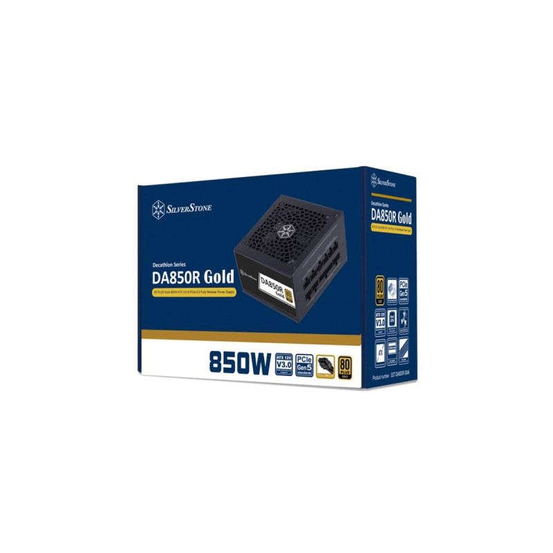 SilverStone SST-DA850R-GMA, PC-Netzteil(schwarz, 1x 12-Pin ATX3.0, 4x PCIe, Kabel-Management, 850 Watt)