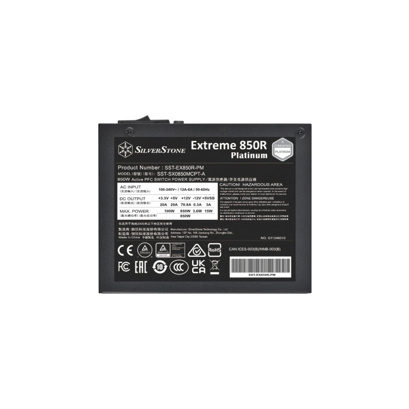 SilverStone SST-EX850R-PM 850W, PC-Netzteil(schwarz, 850 Watt)