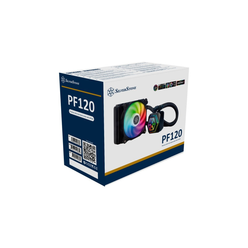 SilverStone SST-PF120-ARGB-V2 120mm, Wasserkühlung(schwarz, inkl. RGB-Controller)