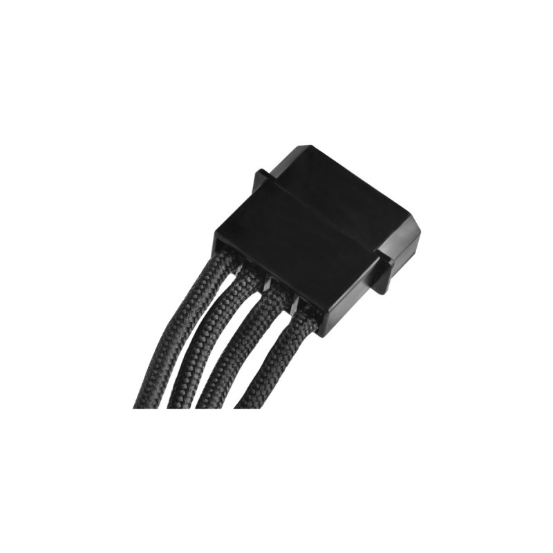 4x 15-Pin-SATA, Adapter(schwarz, 30cm)