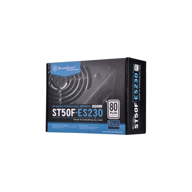 SilverStone SST-ST50F-ES230 v2.0 500W, PC-Netzteil(schwarz, 500 Watt)