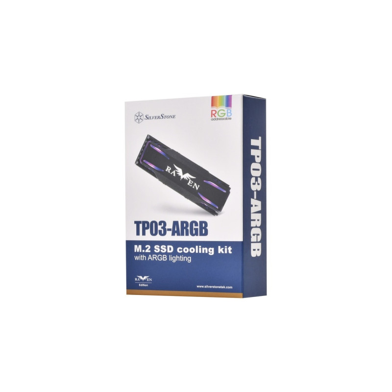 SilverStone SST-TP03-ARGB, Kühlkörper(schwarz, unterstützt M.2 2280 SSD)