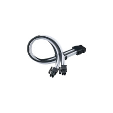 SilverStone Strom-Verlängerungskabel SST-PP07E-EPS8BW(schwarz/weiß, 30cm)