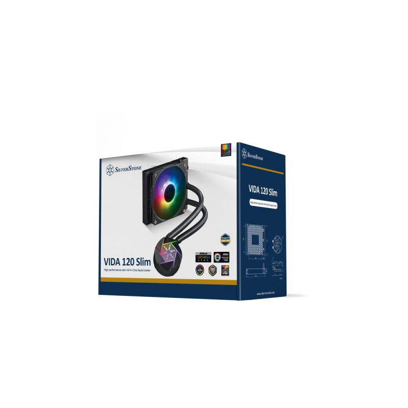 SilverStone VIDA 120 SLIM 120mm, Wasserkühlung(schwarz)