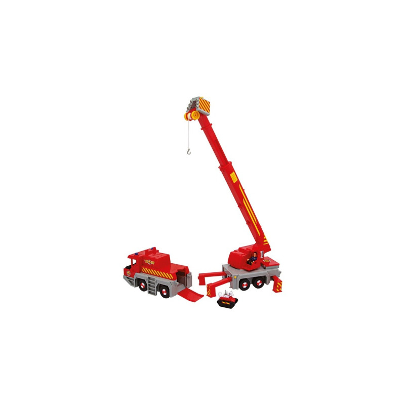 Simba Feuerwehrmann Sam 2-in -1 Rettungskran, Spielfahrzeug(rot/gelb)
