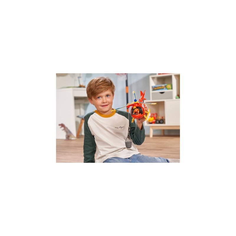 Simba Feuerwehrmann Sam Hubschrauber Wallaby, Spielfahrzeug(orange/gelb, mit Figur)