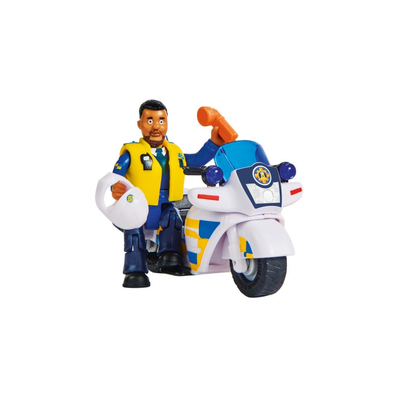Simba Feuerwehrmann Sam Polizei-Motorrad, Spielfahrzeug(mit Figur)