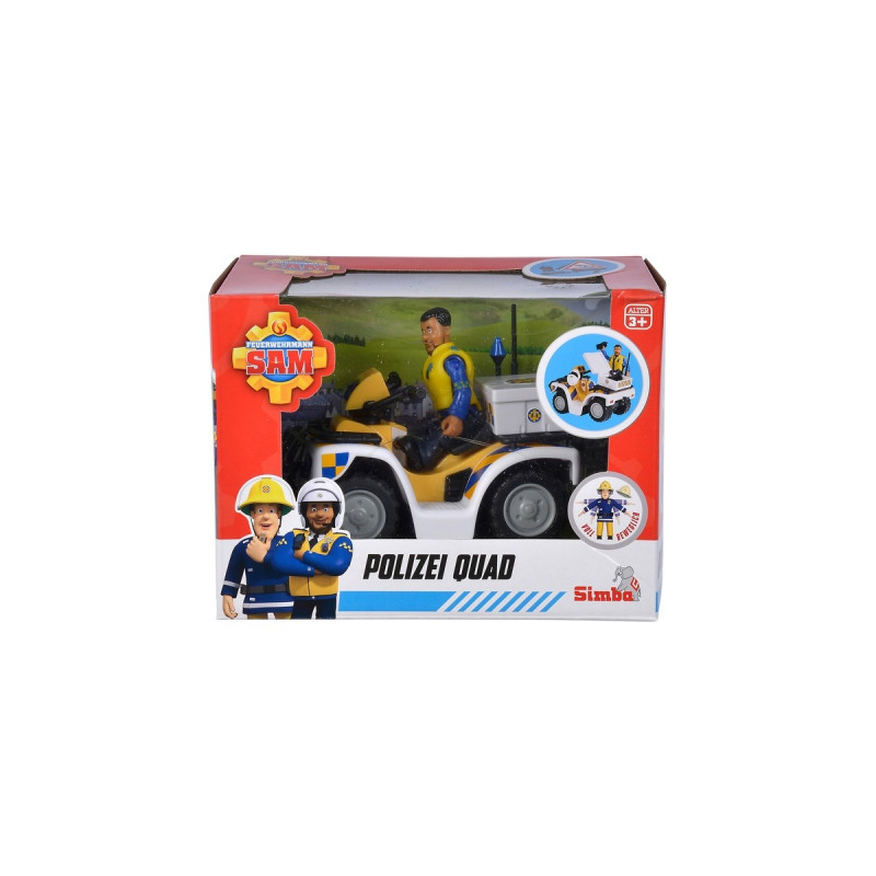 Simba Feuerwehrmann Sam Polizei-Quad, Spielfahrzeug(mit Figur)