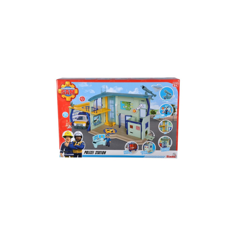 Simba Feuerwehrmann Sam Polizeistation mit Figur, Spielgebäude