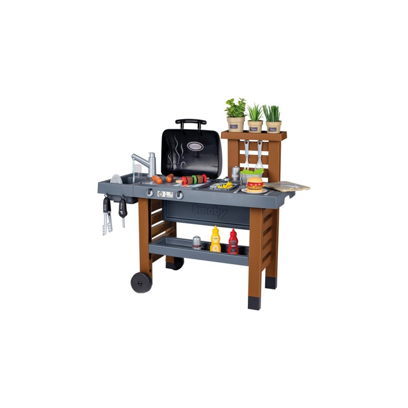 Smoby Garten Küche, Spielküche(grau/braun)