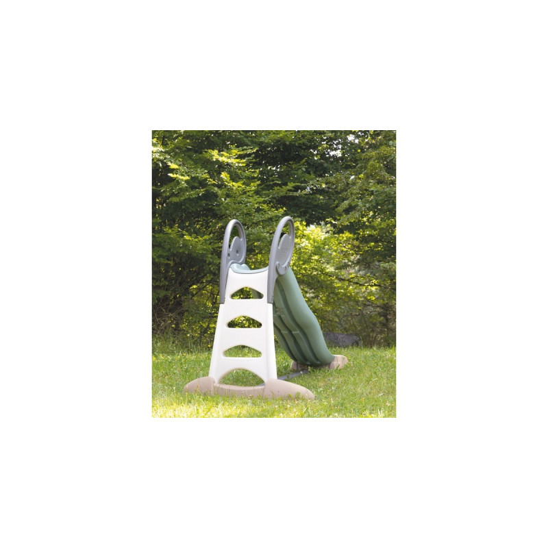 Smoby Life Rutsche XL Doppel-Wellen, Gartenspielgerät(olivgrün/braun)