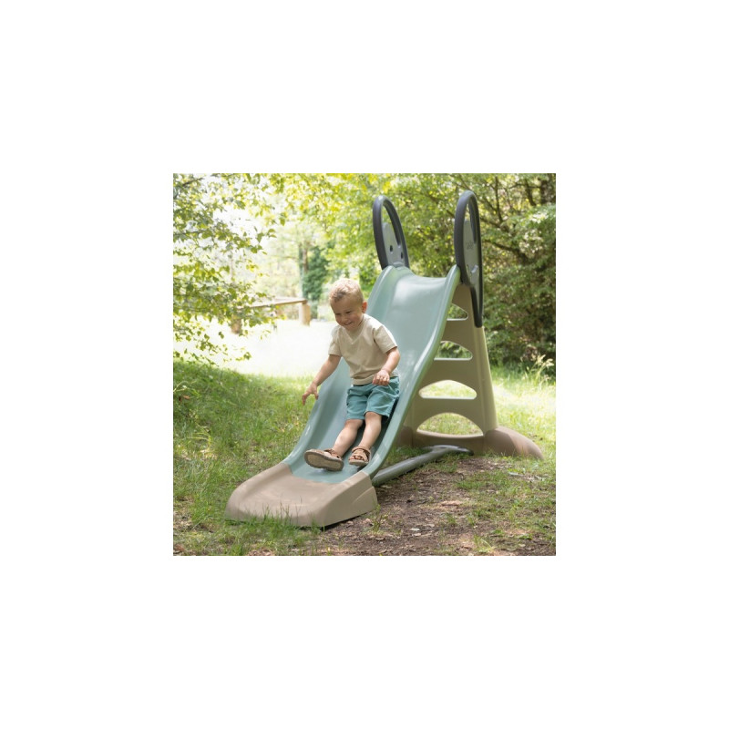 Smoby Life Rutsche XL Doppel-Wellen, Gartenspielgerät(olivgrün/braun)