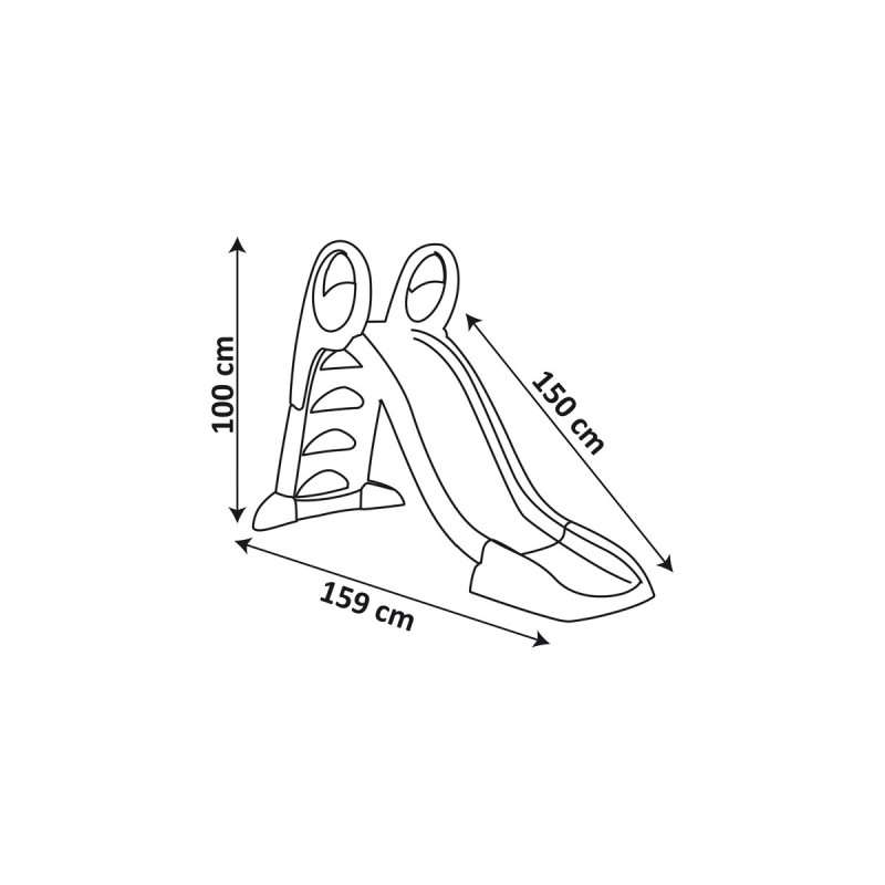 Smoby Rutsche KS(rot/hellgrün, mit Anschluss für den Gartenschlauch)