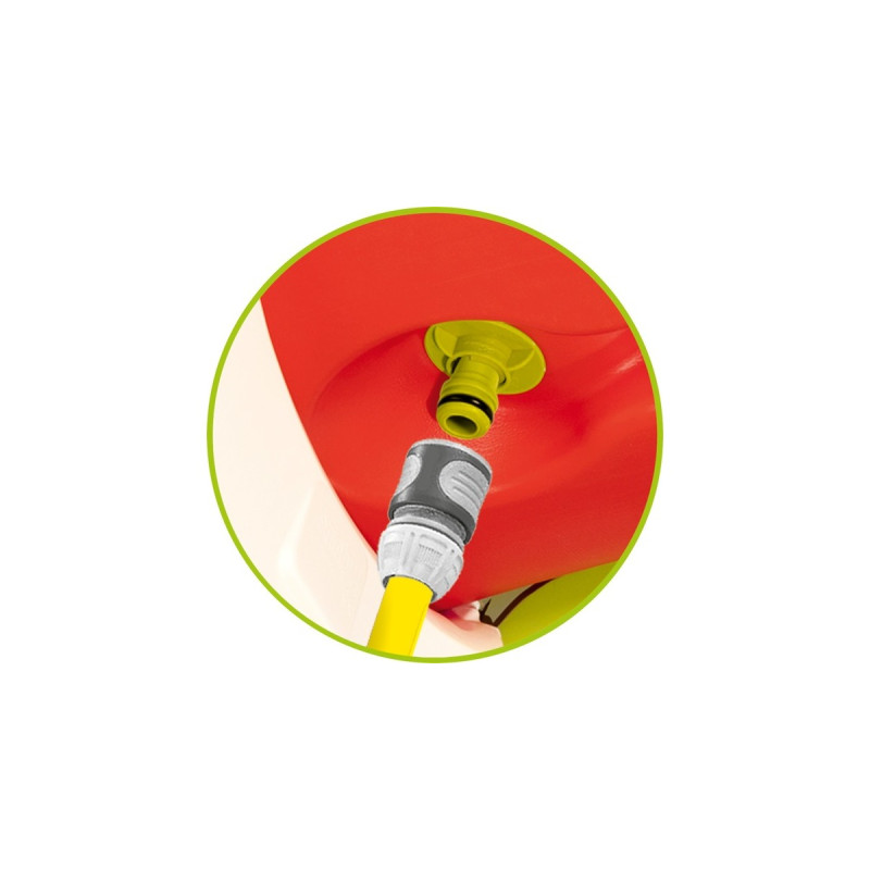Smoby Rutsche KS(rot/hellgrün, mit Anschluss für den Gartenschlauch)