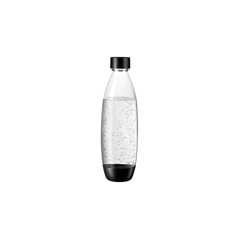 SodaStream Kunststoffflasche Fuse, 1 L, 2er-Pack, Kanne(transparent/schwarz, für DUO-Sprudler)