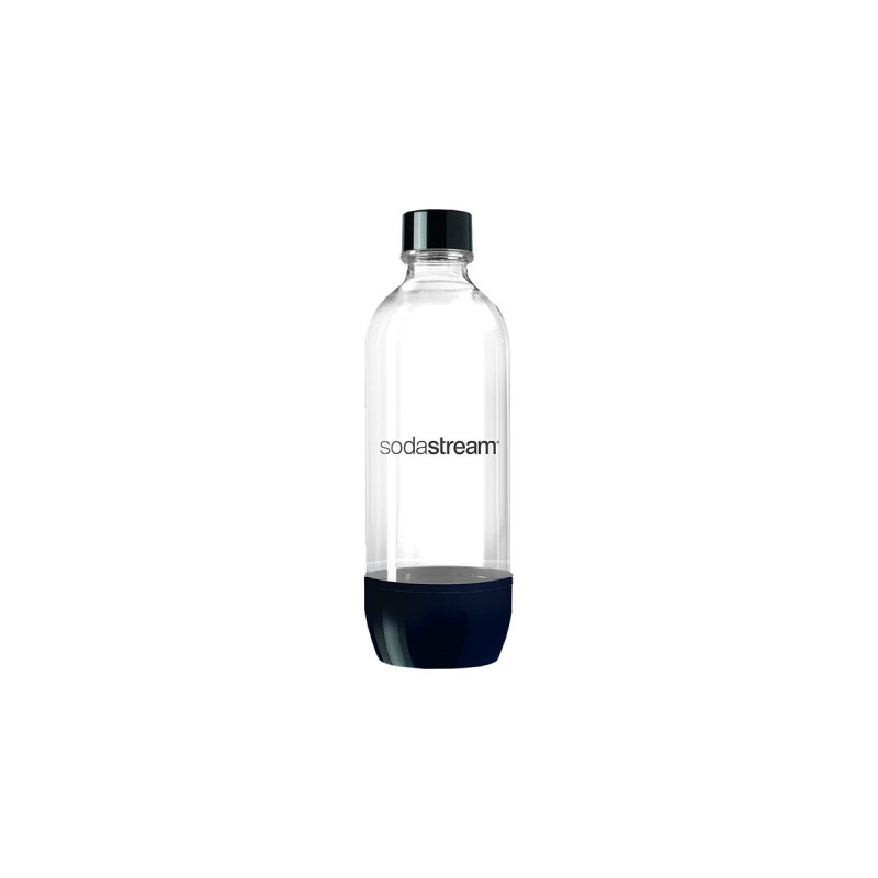 SodaStream PET-Flasche 1 Liter, Trinkflasche(transparent/schwarz)