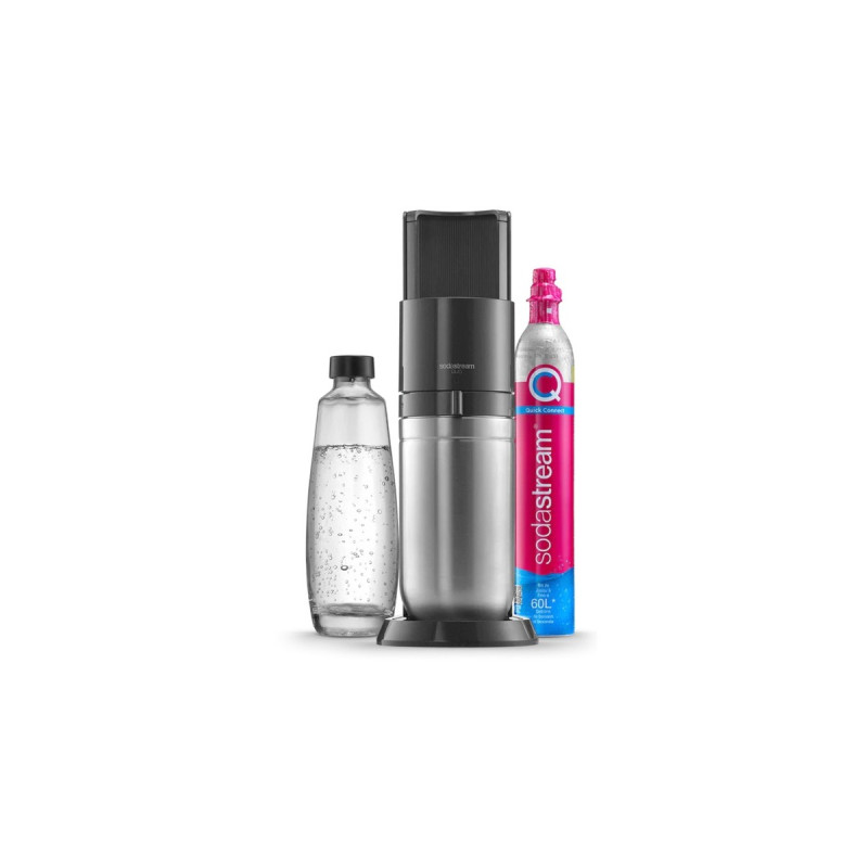 SodaStream Wassersprudler Duo Titan Starter-Set(schwarz, inkl. Glasflasche, CO₂-Zylinder)