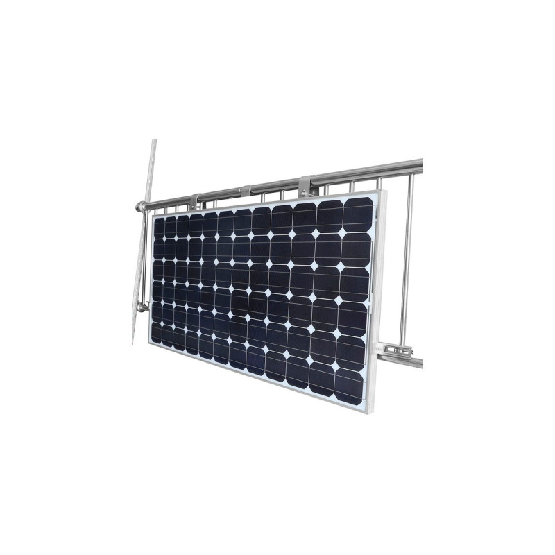 Solarmodulhalterung für Balkongeländer, 30-35mm Rahmenhöhe(aluminium, 0% MWST, für Solarmodule bis max. 180cm Länge)