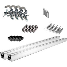 Solarmodulhalterung für Balkongeländer, 30mm Rahmenhöhe(aluminium, 0% MWST, für Solarmodule bis max. 120cm Breite)