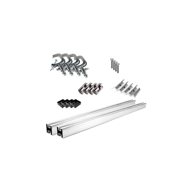 Solarmodulhalterung für Balkongeländer, 30mm Rahmenhöhe(aluminium, 0% MWST, für Solarmodule bis max. 120cm Breite)