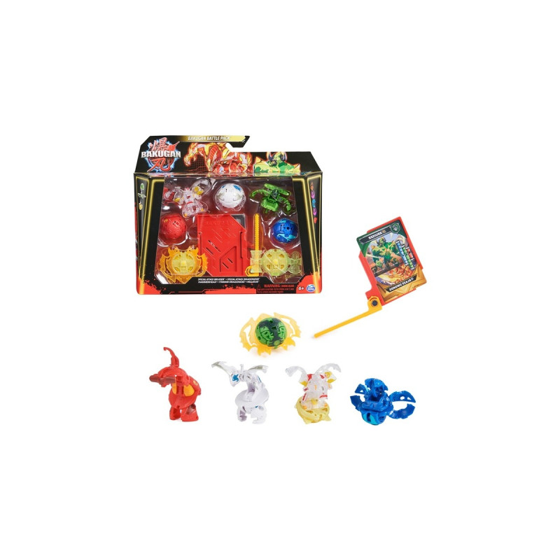 Spin Master Bakugan 2023 Battle Pack mit 5 Bällen, Geschicklichkeitsspiel(mit 2 Special Attack Bruiser & Diamond Dragonoid und drei Core Balls)