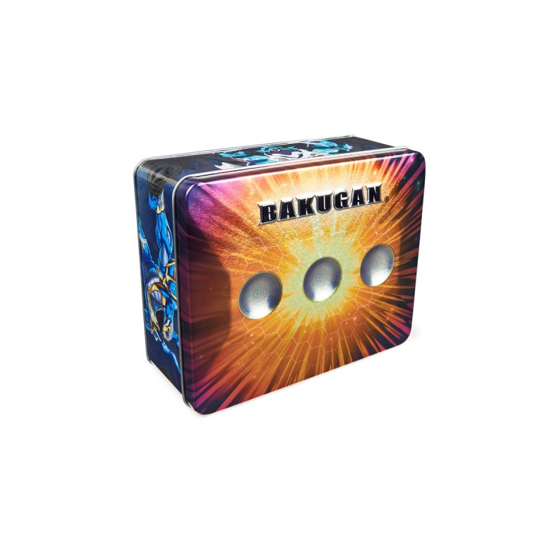 Spin Master Bakugan Baku-Tin, Geschicklichkeitsspiel(hochwertige Aufbewahrungsbox mit exklusivem Darkus Sectanoid Bakugan und weiterem Überraschungs-Bakugan)