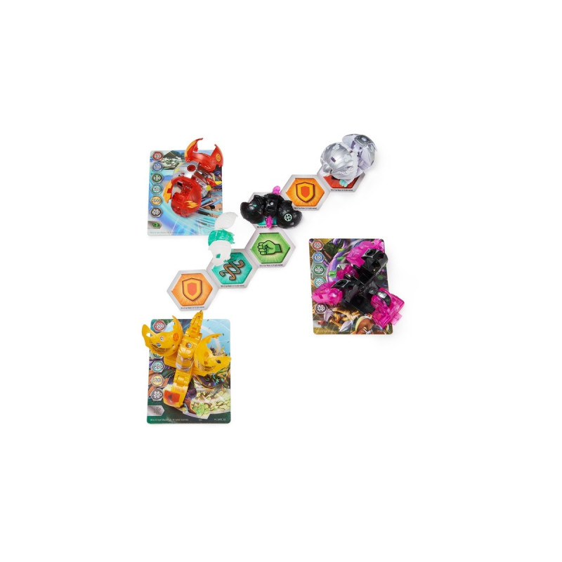 Spin Master Bakugan Evolutions Battle Strike 6er-Pack, Geschicklichkeitsspiel(mit 3 Bakugan-Bällen, zwei Nanogan und einem Geogan)