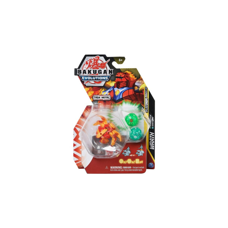 Spin Master Bakugan Evolutions Power Up 3er-Pack, Geschicklichkeitsspiel( mit 1 Platinum Bakugan (Pyrus Wrath) und 2 Nanogan (Ventus Clutch, Haos Echo))