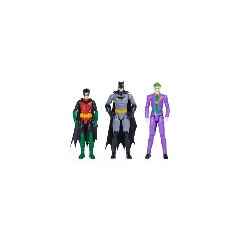 Spin Master Batman 30 cm Figuren-Set aus Batman (Rebirth), Robin und Joker, Spielfigur