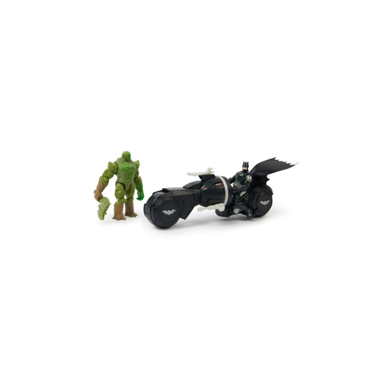 Spin Master Batman Amory Attack Batcycle, Spielfahrzeug(mit Actionfiguren von Batman und Swamp Thing)