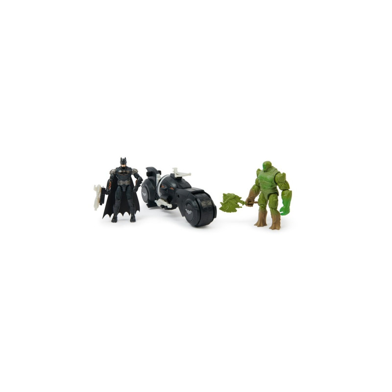 Spin Master Batman Amory Attack Batcycle, Spielfahrzeug(mit Actionfiguren von Batman und Swamp Thing)