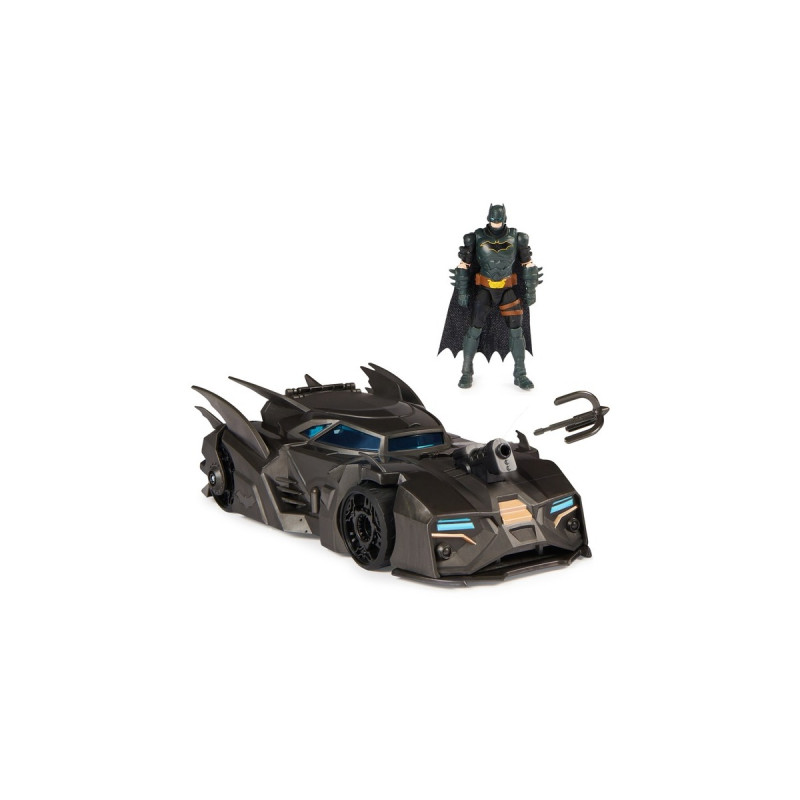 Spin Master DC Comics Batman - Offroad Batmobile mit Fanghaken-Katapult, Spielfahrzeug(schwarz)