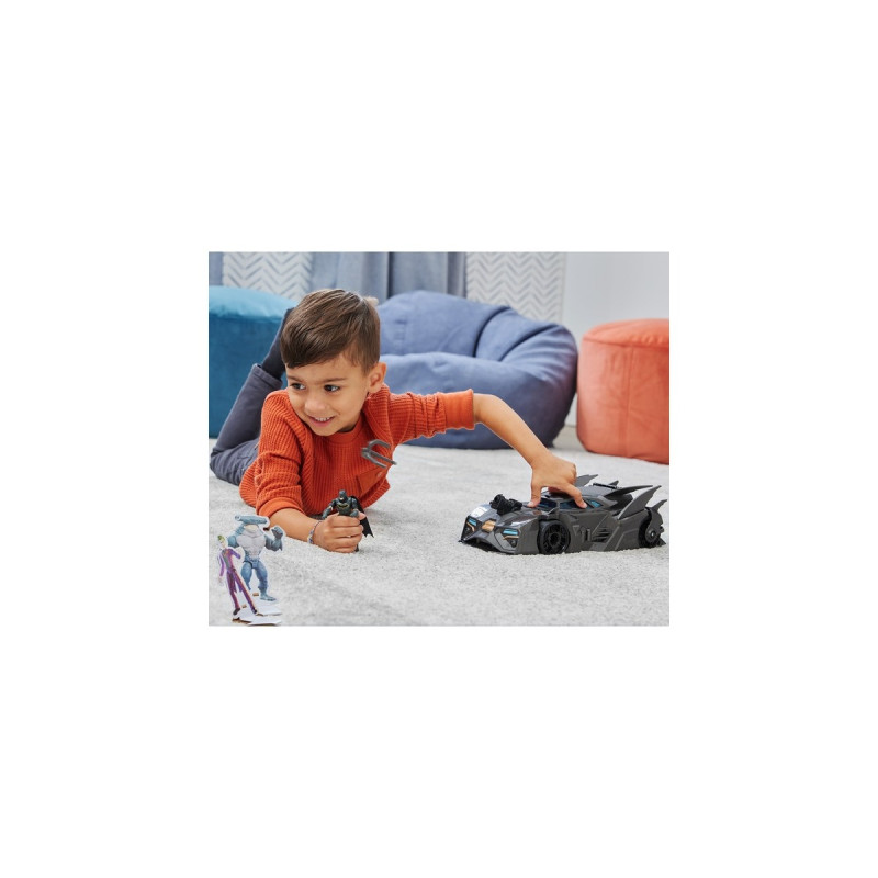 Spin Master DC Comics Batman - Offroad Batmobile mit Fanghaken-Katapult, Spielfahrzeug(schwarz)