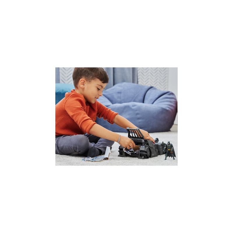 Spin Master DC Comics Batman - Offroad Batmobile mit Fanghaken-Katapult, Spielfahrzeug(schwarz)
