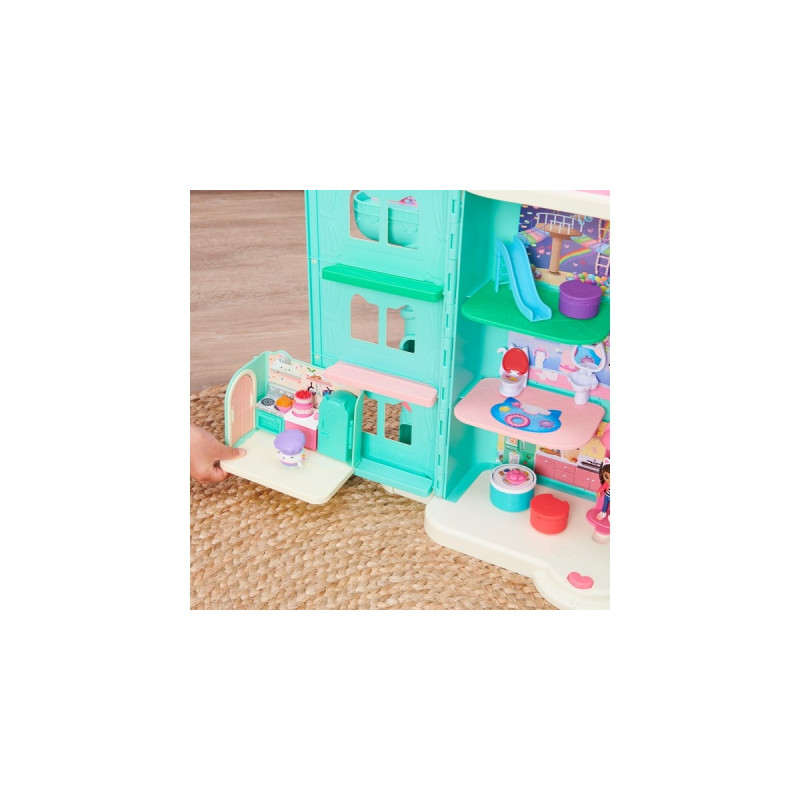 Spin Master Gabby‘s Dollhouse Deluxe Room Küche, Spielfigur(mit Kuchi Katzenfigur)