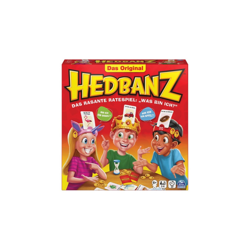 Spin Master Hedbanz - das rasante Ratespiel für die ganze Familie, Partyspiel(Neuauflage mit tollem Spielmaterial)