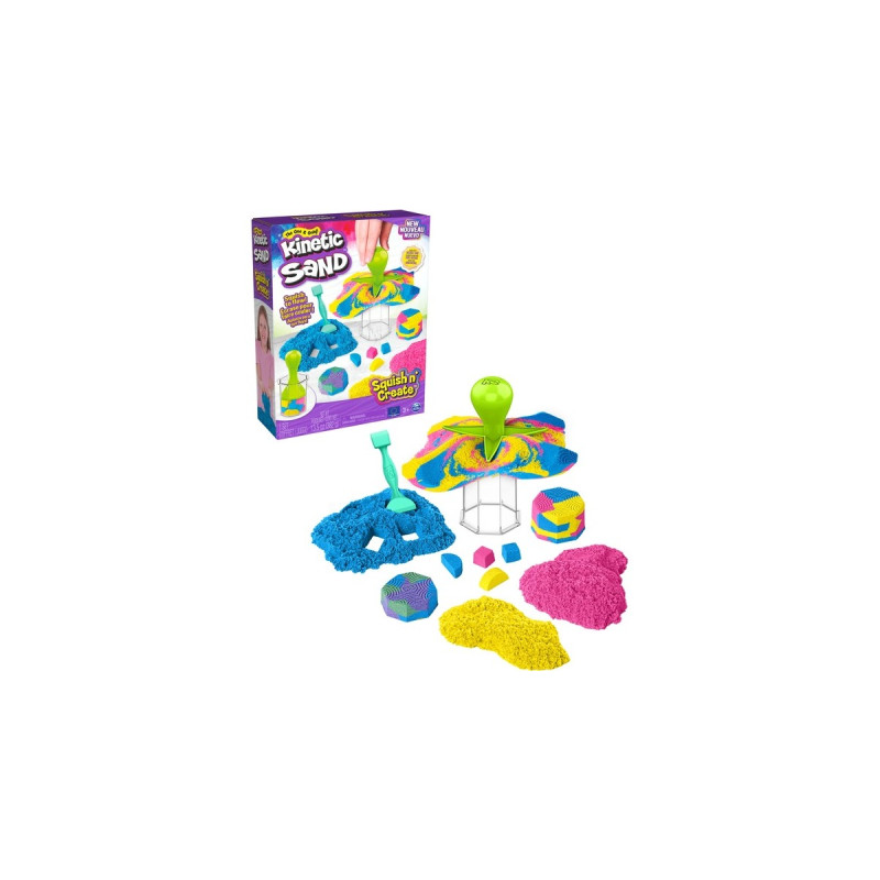 Spin Master Kinetic Sand Squish N’ Create Set, Spielsand(382 Gramm)