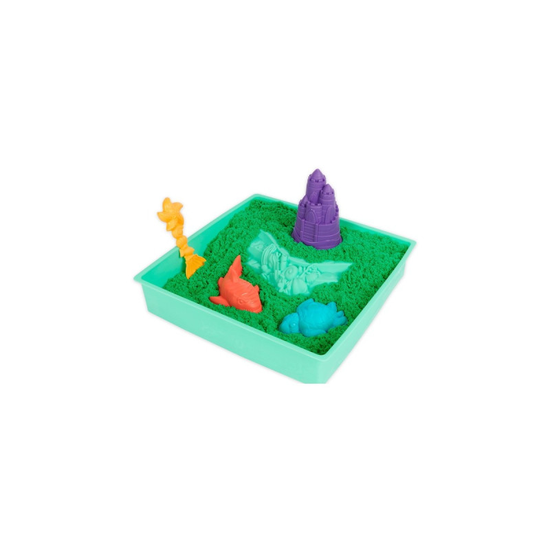Spin Master Kinetic Sand - Sandbox Set grün, Spielsand(454 Gramm Sand)