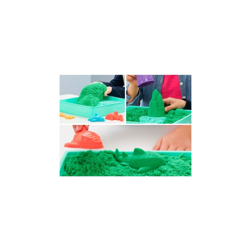 Spin Master Kinetic Sand - Sandbox Set grün, Spielsand(454 Gramm Sand)