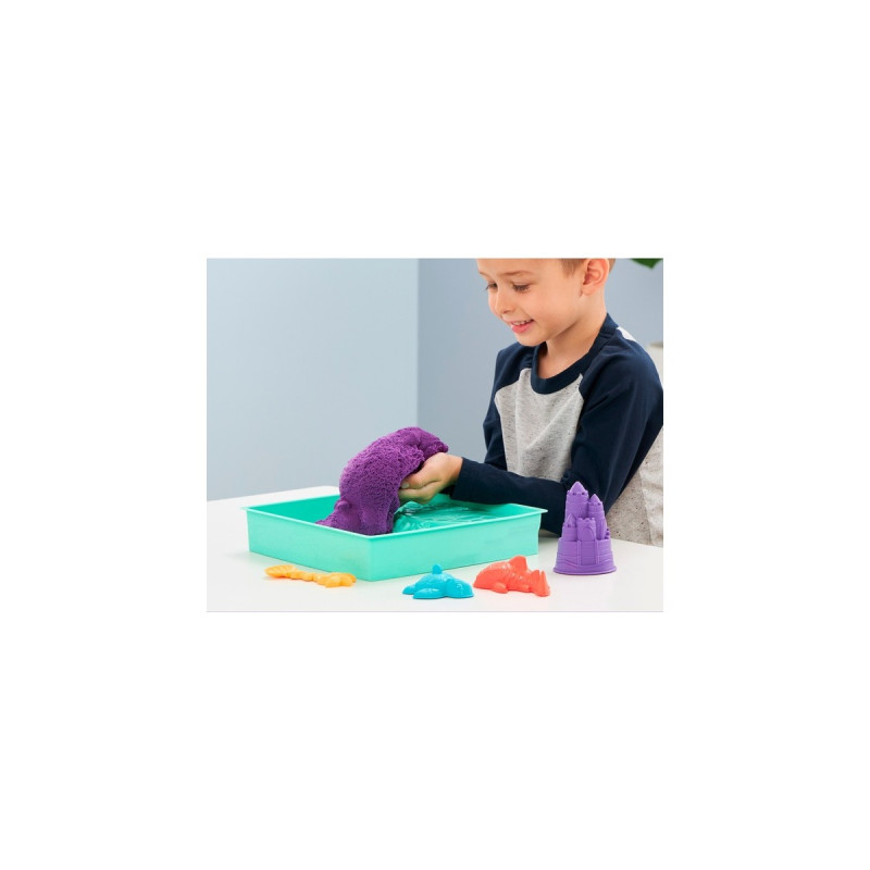 Spin Master Kinetic Sand - Sandbox Set lila, Spielsand(454 Gramm Sand)