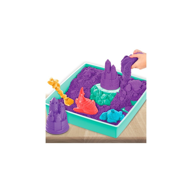 Spin Master Kinetic Sand - Sandbox Set lila, Spielsand(454 Gramm Sand)