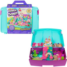 Spin Master Kinetic Sand - Sandyland Sandkoffer, Spielsand(3 verschiedene Farben, insg. 907 Gramm Sand)