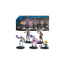 Spin Master League of Legends - 10cm Actionfiguren 5er Pack , Spielfigur(Vi, Caitlyn, Ekko, Heimerdinger und exklusiver Jinx, jeweils mit Accessoires, Ausstellungssockel)