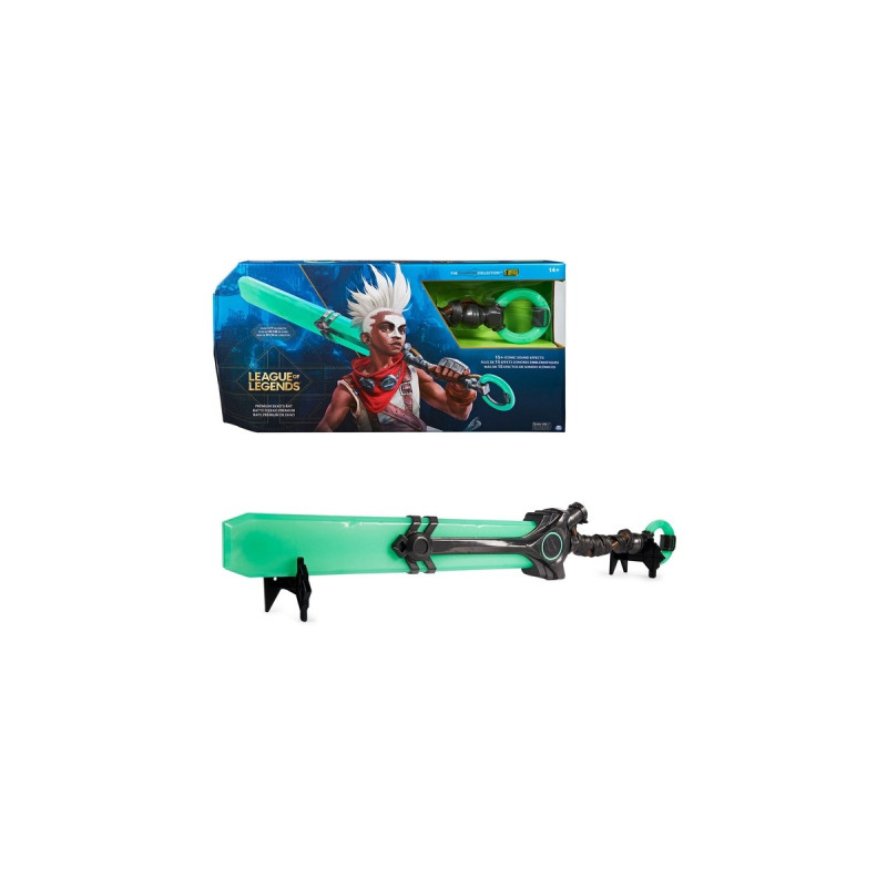 Spin Master League of Legends, lebensgroßer Schläger von Ekko, Rollenspiel(über 90cm groß mit mehr als 15 legendären Lichtern und Geräuschen, hochwertiges Cosplay, Sockel, Champion Collection)